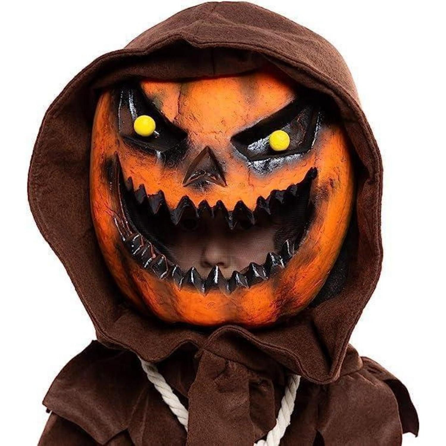 LuxusKollektion Monster-Kostüm Spooktacular Creations Gruseliges Vogelscheuche Kürbis Bobble Kopf