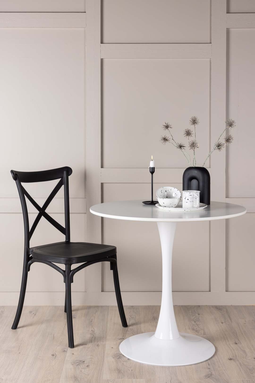 Venture Home Esstisch Hamden Esstisch Ø80cm weiß.