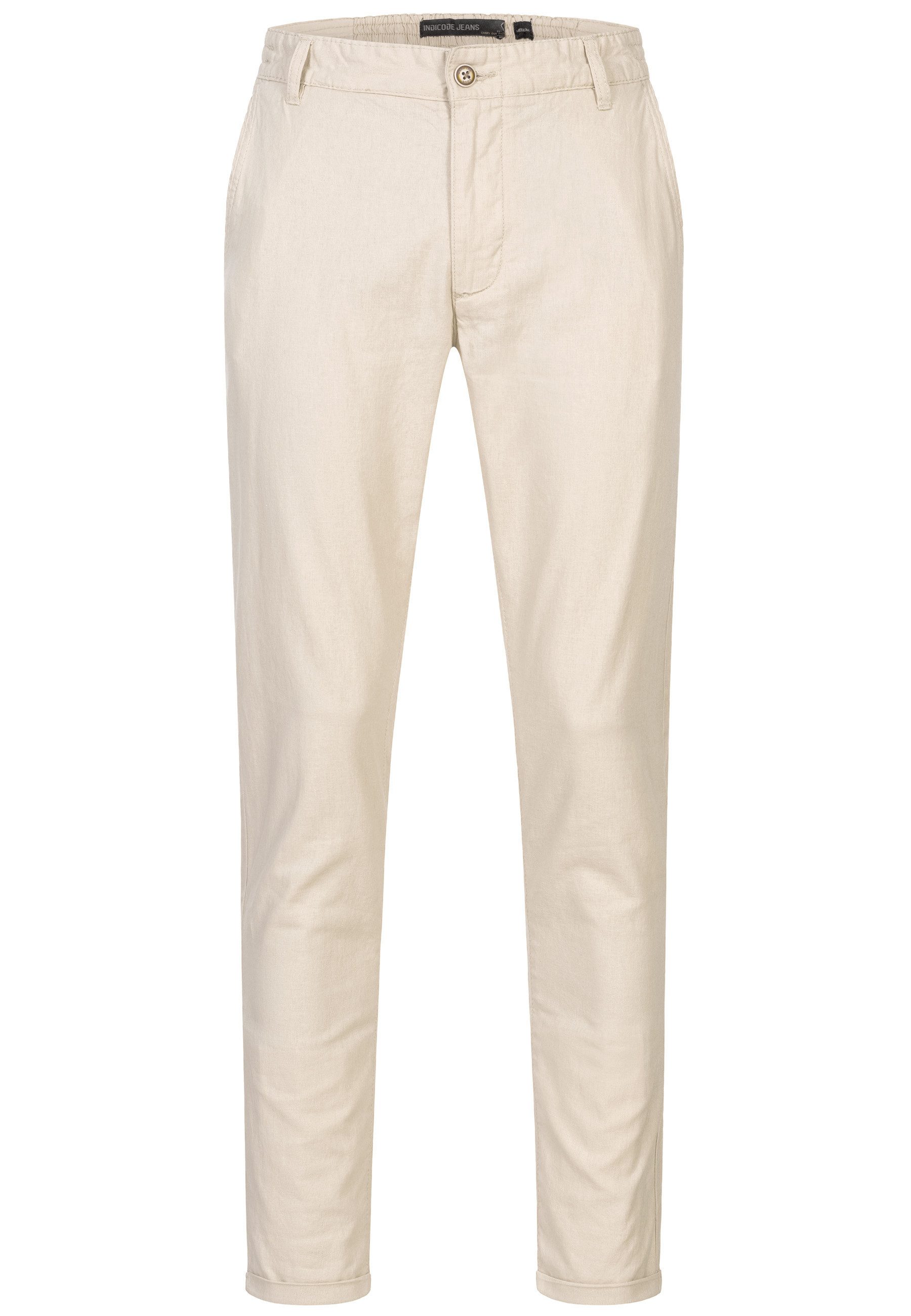 INDICODE Leinenhose Herren Haverfield Sommerhose Leinen Herrenhose mit 4 Taschen – Bild 2 von 5