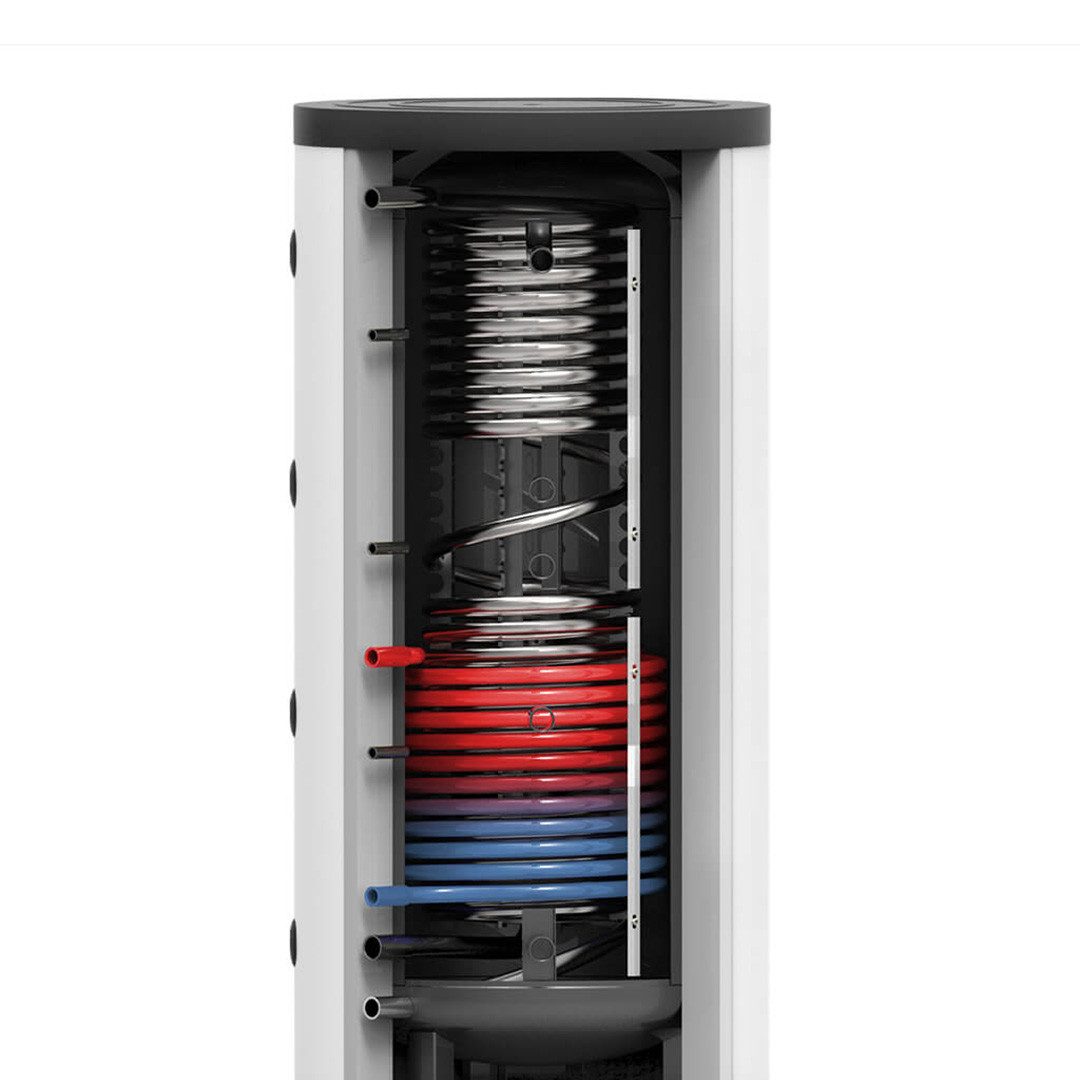 Thermic Energy Wärme-Pufferspeicher Hygienespeicher 1000 Ø 79 cm 1x Wärmetauscher mit Sonderisolierung