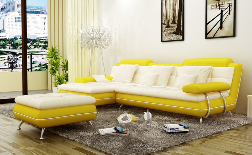 Xlmoebel Ecksofa Exklusive L-Form Wohnlandschaft mit hochwertigem Bezug, Hergestellt in Europa