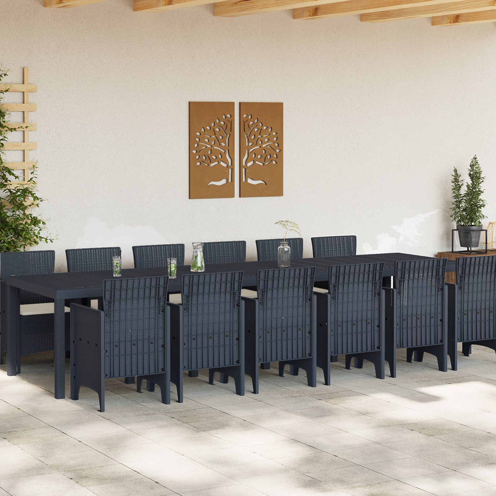 vidaXL Gartentisch 13-teiliges Garten Essset mit günstig online kaufen