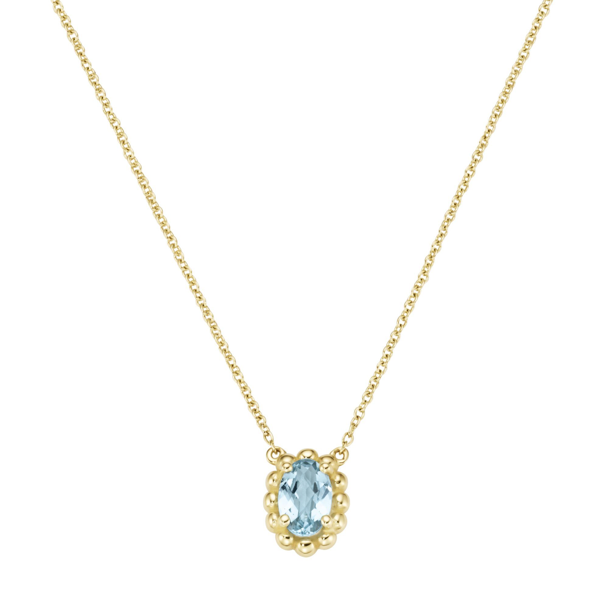 Goldkette mit einem Edelstein, Gold 375