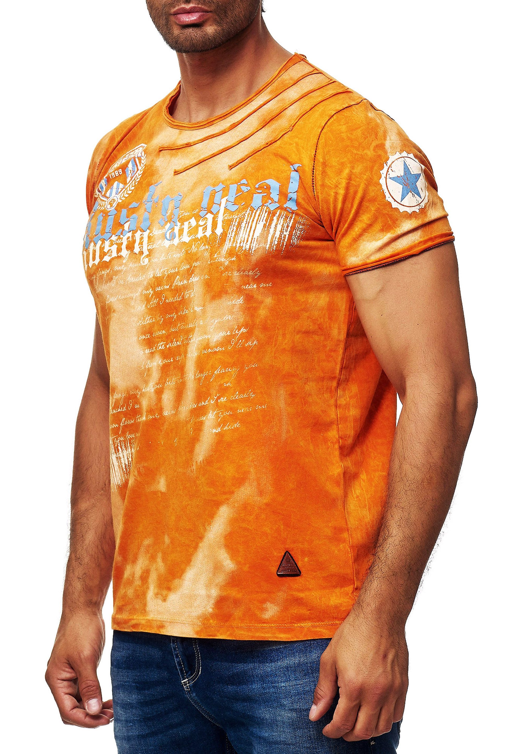R-NEAL T-Shirt Batik T-Shirt Stretch Herren günstig online kaufen