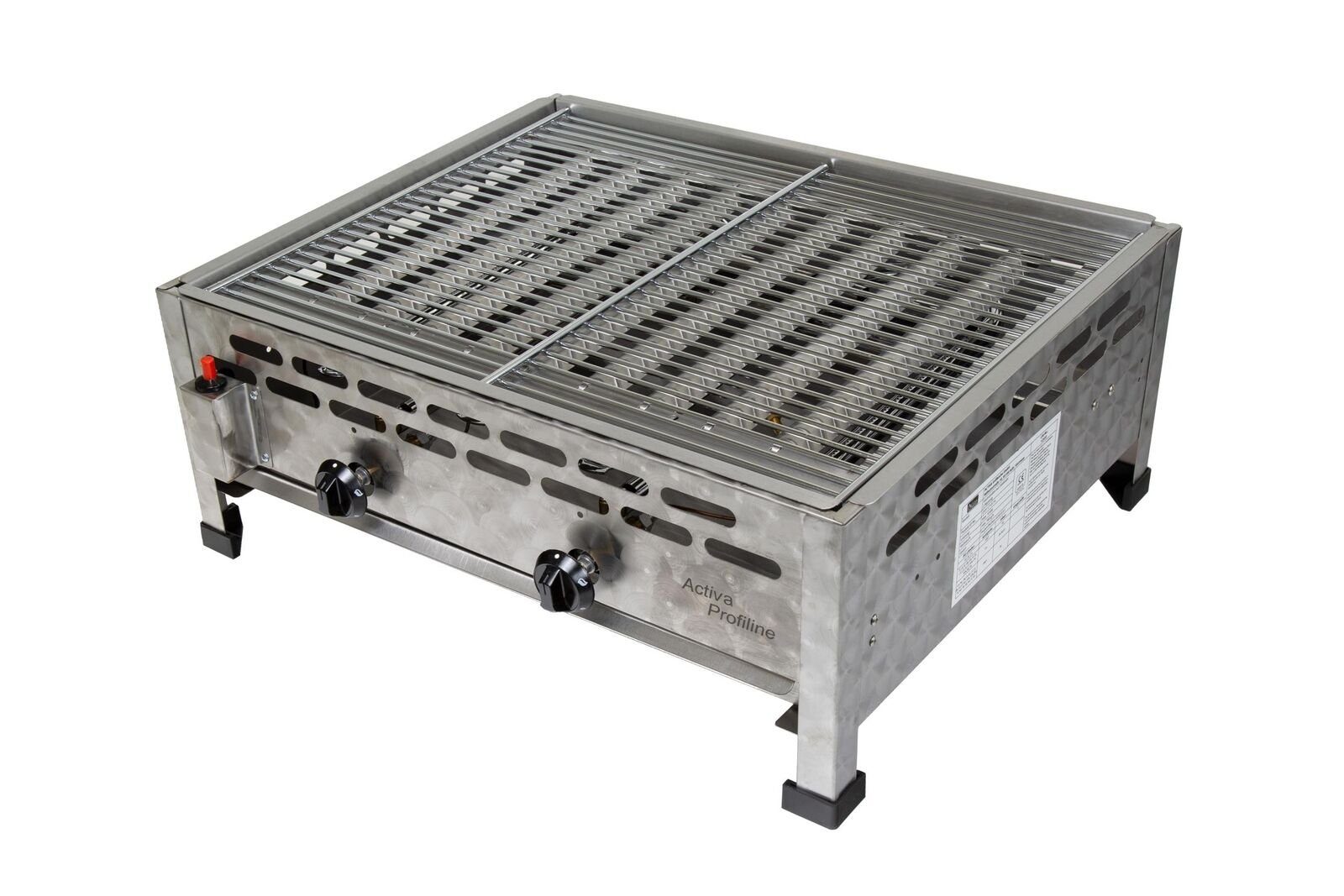 Activa Gasgrill 2-flammiger Gastrobräter Grill mit Grillrost