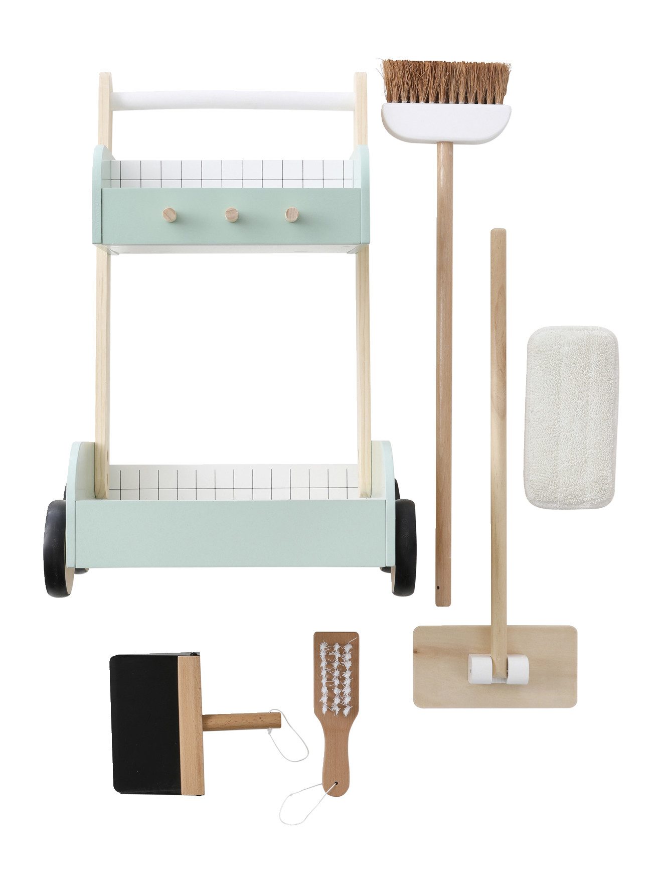 vertbaudet Spielwerkbank Kinder Putzwagen, Holz FSC® günstig online kaufen