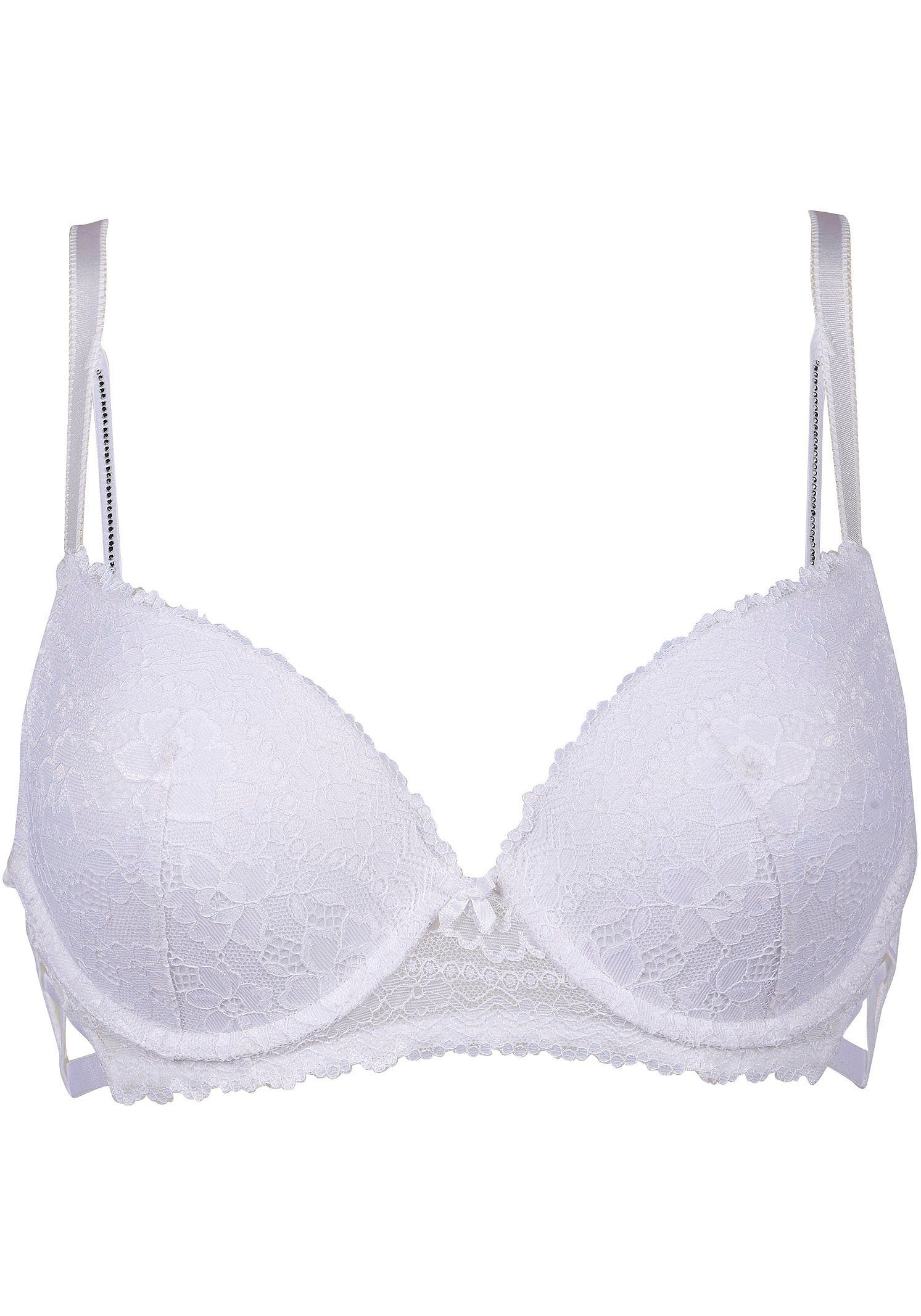 After Eden Push-up-BH MEGHAN verstellbare Träger, mit Schale, mit Bügel, mit Spitze, mit Schleife