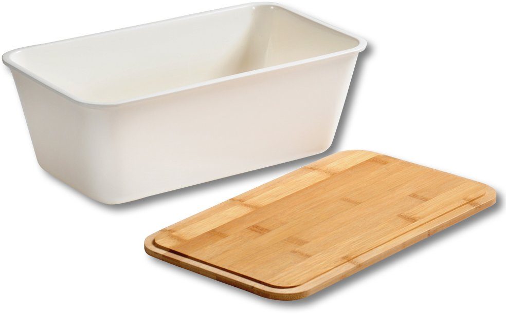 KESPER® Brotkasten, Bambus, Melamin, (1-tlg), mit Deckel als Schneidbrett