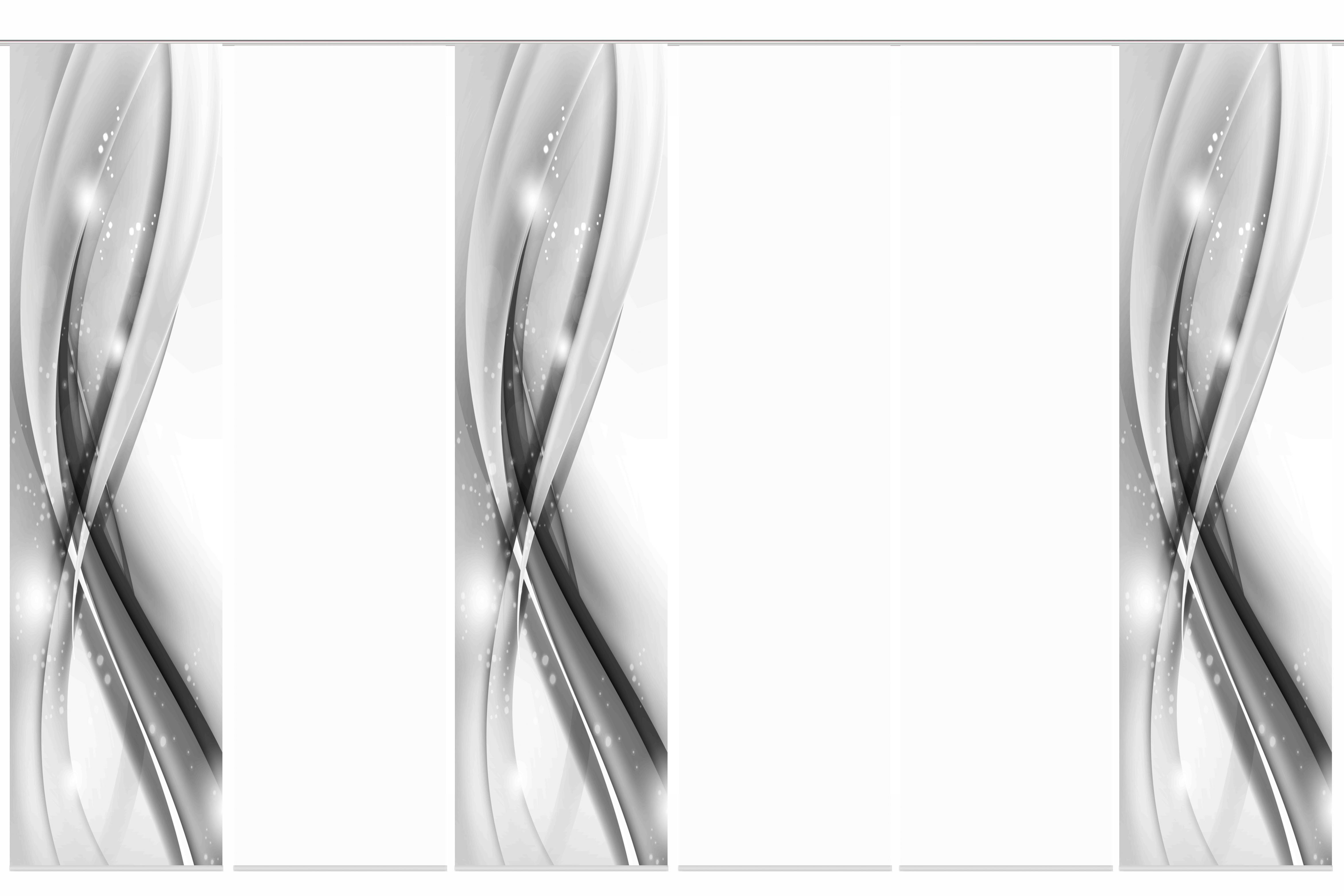 HOME WOHNIDEEN Schiebegardine GLIWE (6 St), Paneelwagen, blickdicht, Schiebevorhang Digi 6er Set GLIWE GRÜN