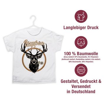 Shirtracer T-Shirt Lausbua Hirsch Hirschgeweih Lausbub Mode für Oktoberfest Kinder Outfit
