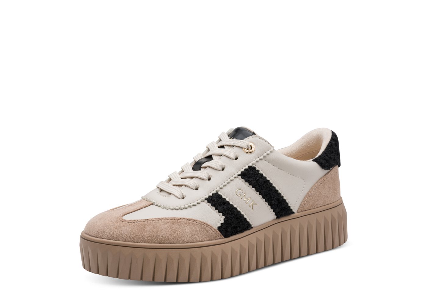 MARCO TOZZI by GMK Plateausneaker Freizeitschuh, Halbschuh, Schnürer im Retro-Look und Eye-Catcher Sohle