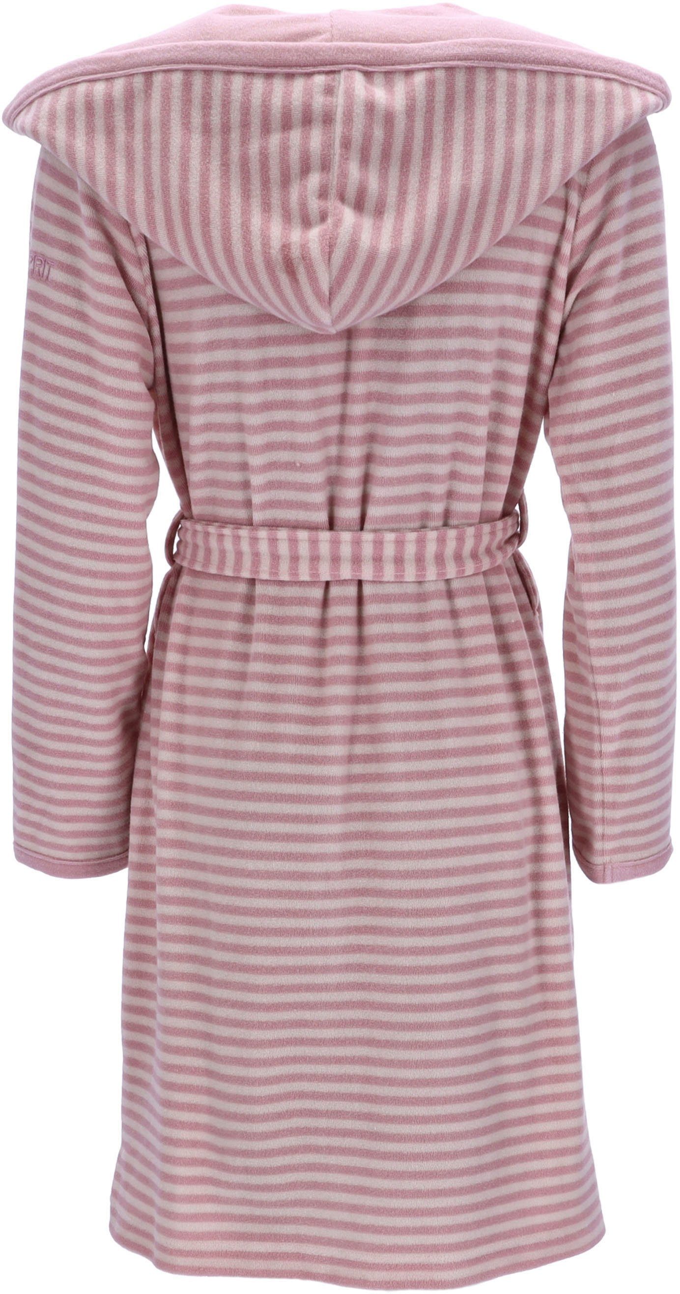 Esprit Damenbademantel Striped Hoody, Kurzform, Jersey, günstig online kaufen