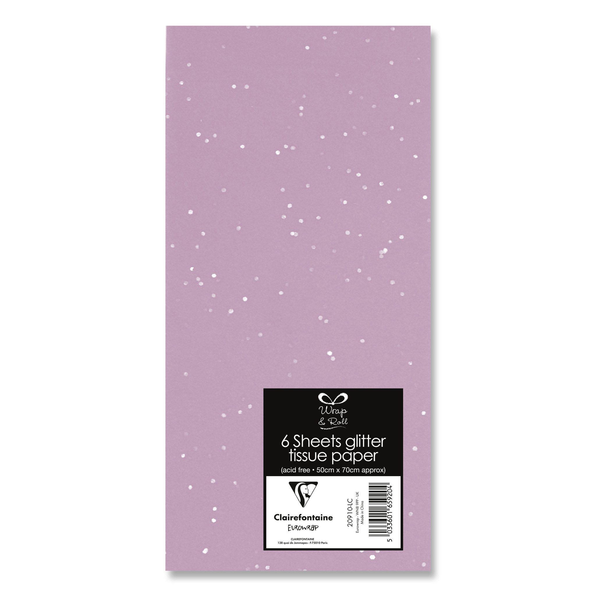 Thumbnail - CLAIREFONTAINE Seidenpapier 12x Pack. 6 Blatt Seidenpapier 50x70cm, Lila/Metallic - 20910-LC, TISSUE & SHRED