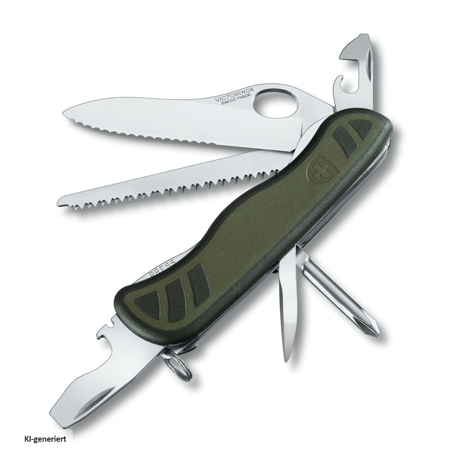 Victorinox Taschenmesser Schweizer Soldatenmesser, (Stück, 1 St., 1 Taschenmesser), Multitool 10 Funktionen Zwei-Komponentengriff