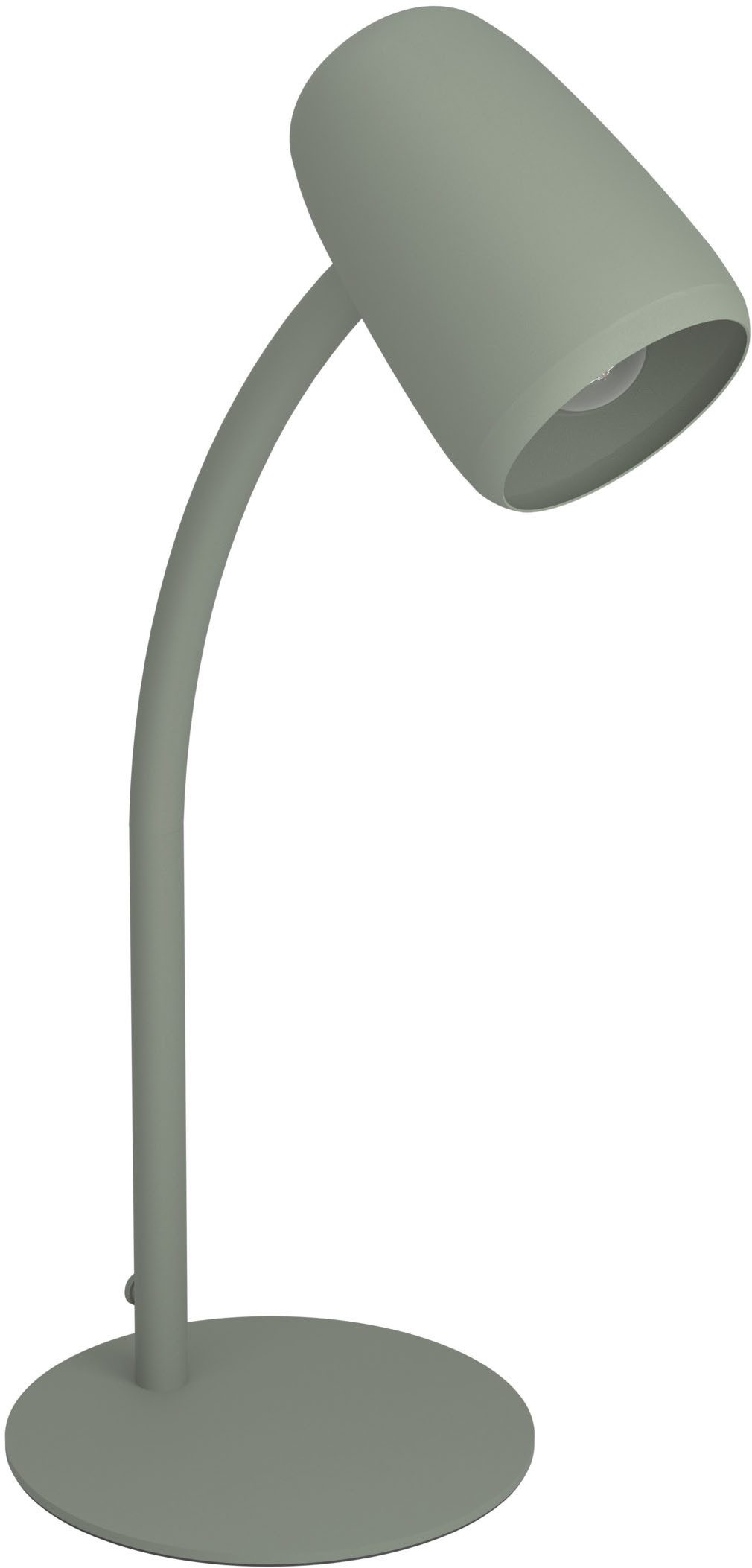 EGLO Tischleuchte CARLO Tischlampe - Stahl - E14 - 1X18W - IP20, Ein-/Ausschalter, ohne Leuchtmittel, Nachttischlampe, Flexarm, 1,5 m Kabelschalter, L8,5 x B8,5 x H46 cm