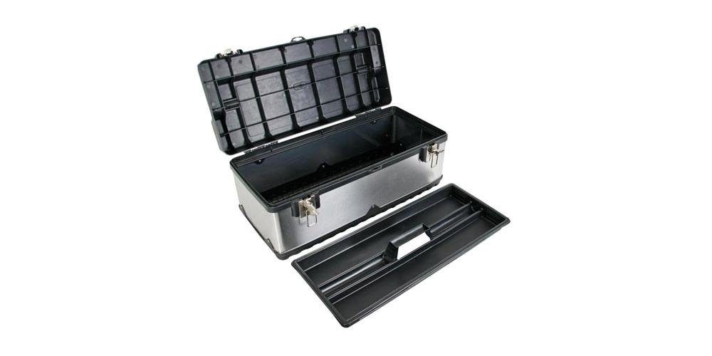 PEREL Werkzeugbox Werkzeugkasten - Edelstahl x - L 255 280 590 x - 42 mm