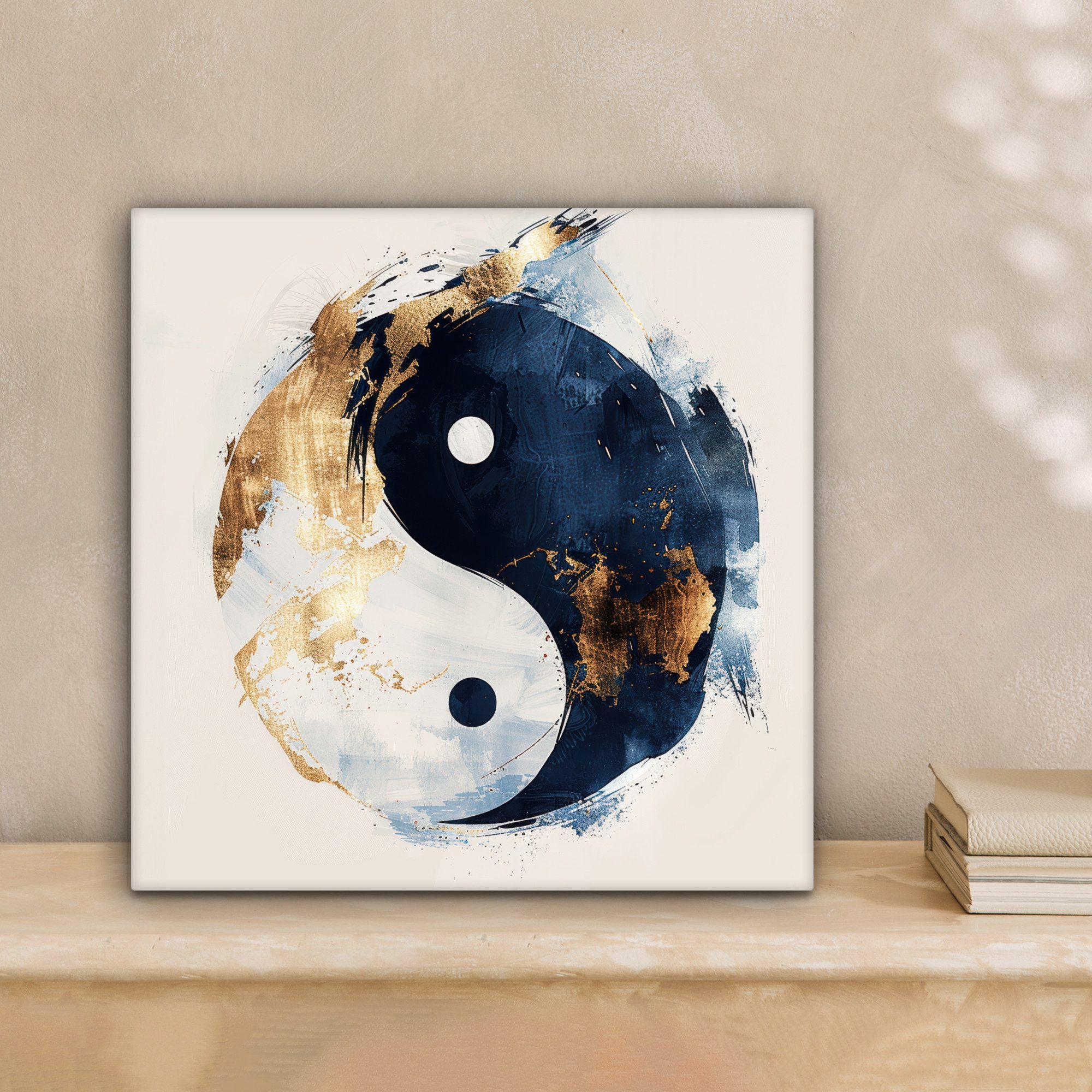 OneMillionCanvasses® Leinwandbild Yin Yang - Abstrakt - Schwarz - Weiß - Go günstig online kaufen