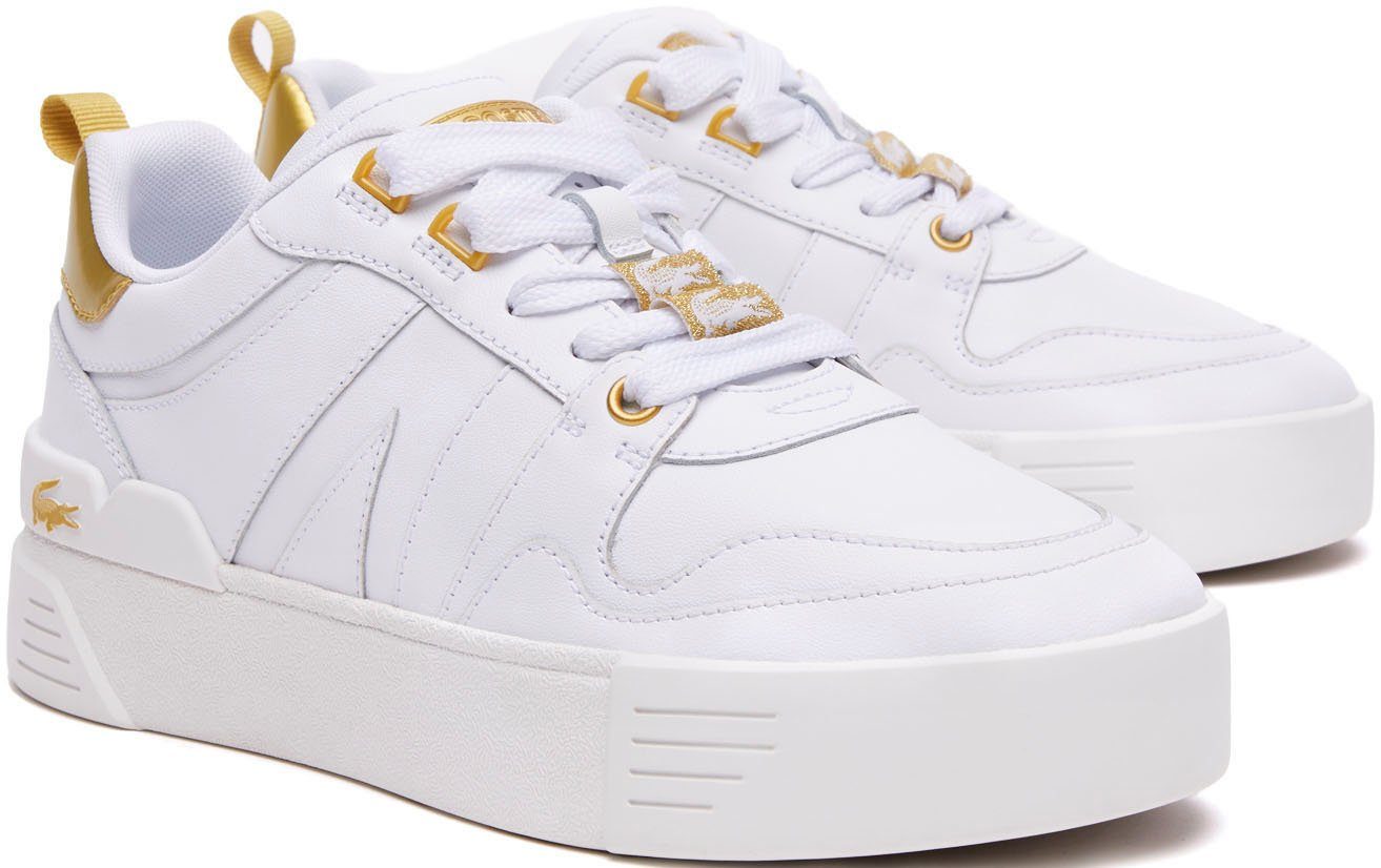 Lacoste shop gold sneakers