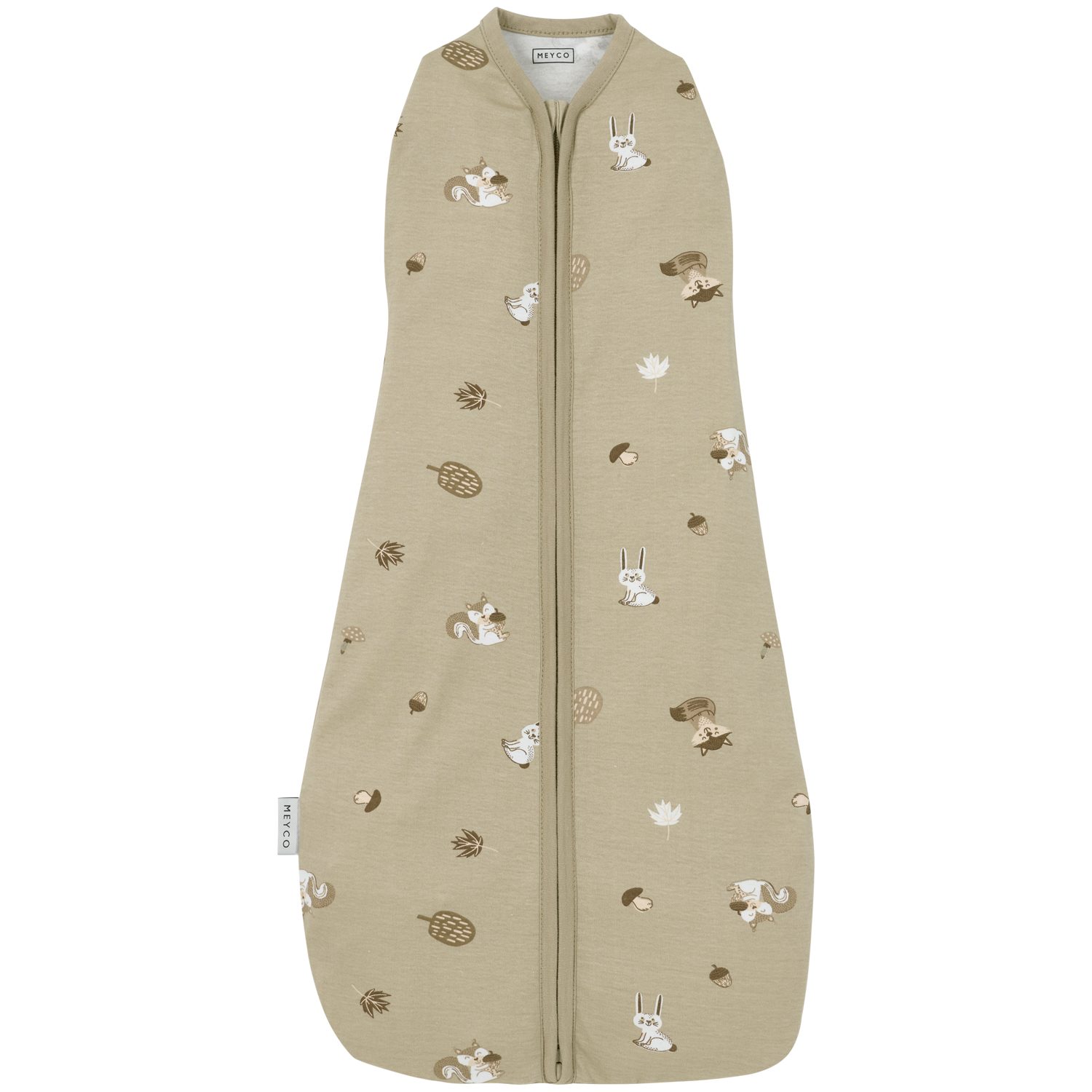 Meyco Baby Babyschlafsack Forest Animals Sand (100% Baumwolle, 1 tlg), 70cm
