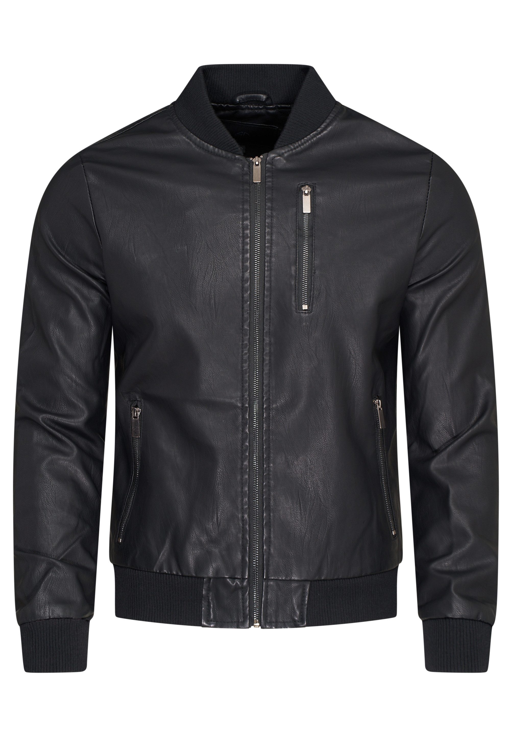 SOULSTAR Lederimitatjacke MJNEIVE im Bomberjacken-Stil