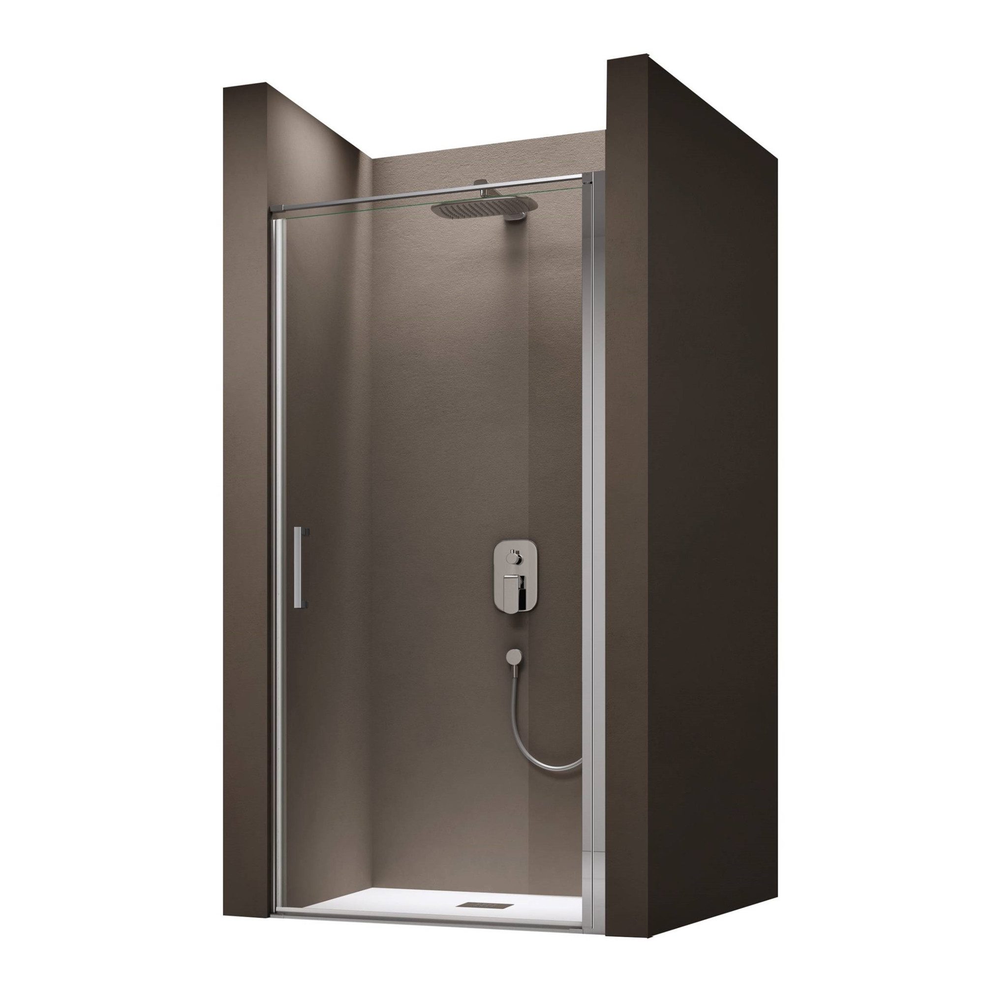 doporro Dusch-Drehtür Duschtür Nischentür dusche Duschabtrennung Duschkabine Teramo36, 75x195 cm, Einscheibensicherheitsglas