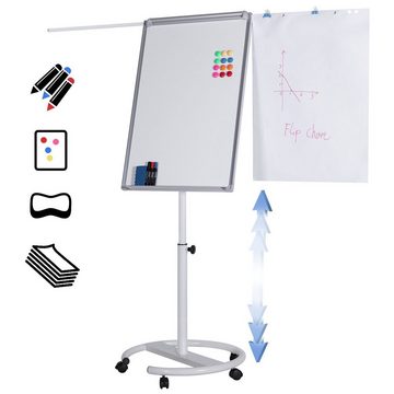 Jago Magnettafel Flipchart mit Rundfuß - 60x90cm, höhenverstellbar, Staffelei