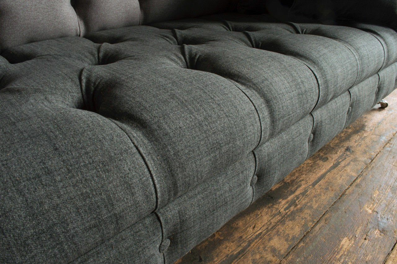 Luxus #127, Europe Garnitur Textil Chesterfield in Sofa Sitz 3-Sitzer Couch JVmoebel Made Polster Design