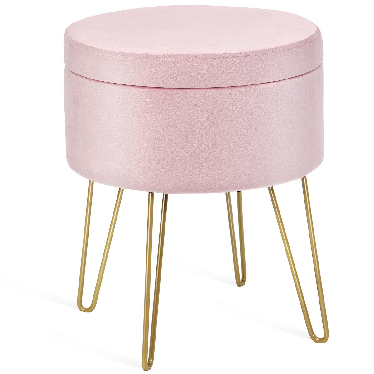 COSTWAY Sitzhocker, mit Stauraum & Metallbeinen, bis 100kg, 38 x 46,5 cm. Reduzierter Preis € 48,99. Unverbindliche Preisempfehlung € 93,99