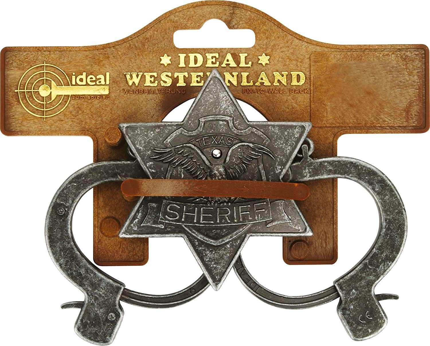 Schrödel Spiel Sheriff-Set antik Handschellen & Sheriff-Stern, metall