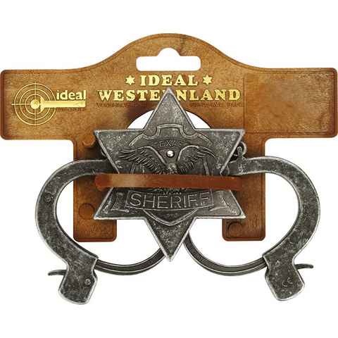 Schrödel Spiel, Sheriff-Set antik Handschellen & Sheriff-Stern, metall