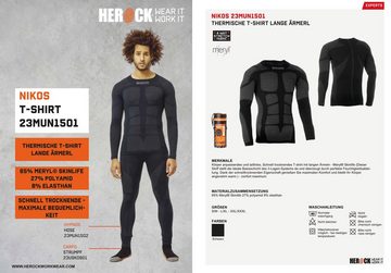 Herock Funktionsshirt Nikos Thermal T-Shirt Langärmlig Thermal-Unterhemd, eng anpassend und tailliert, schnell trocknend