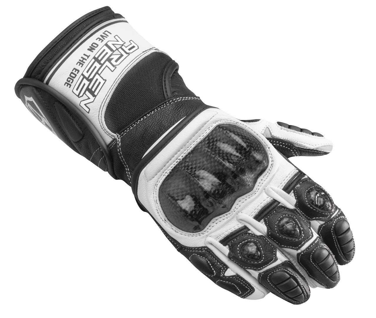 Arlen Ness Motorradhandschuhe Mugello Black/White Motorradhandschuhe