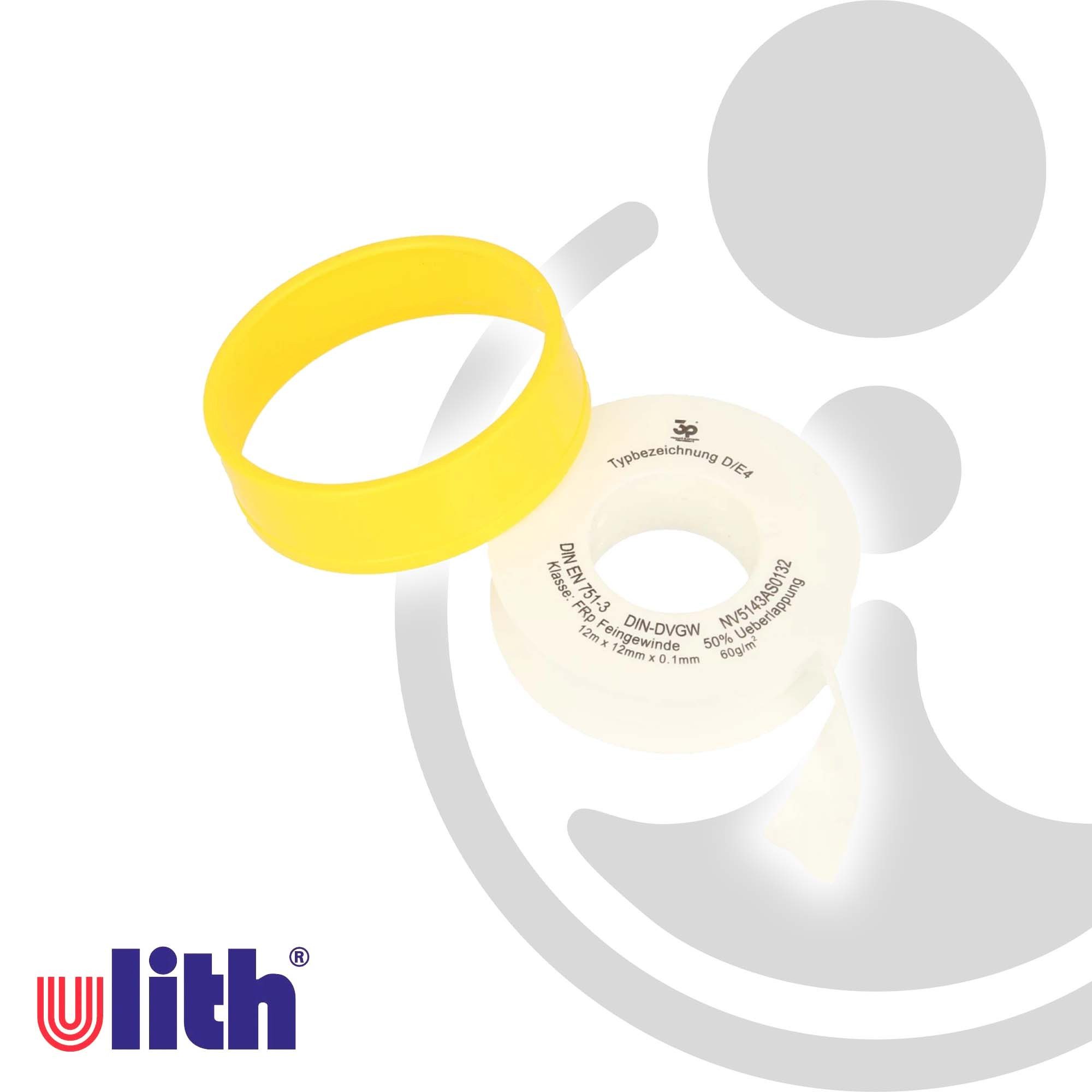 Ulith Gewindedichtband Gewindedichtband Teflonband FRp, 12 m für Heizung, Trinkwasser DVGW