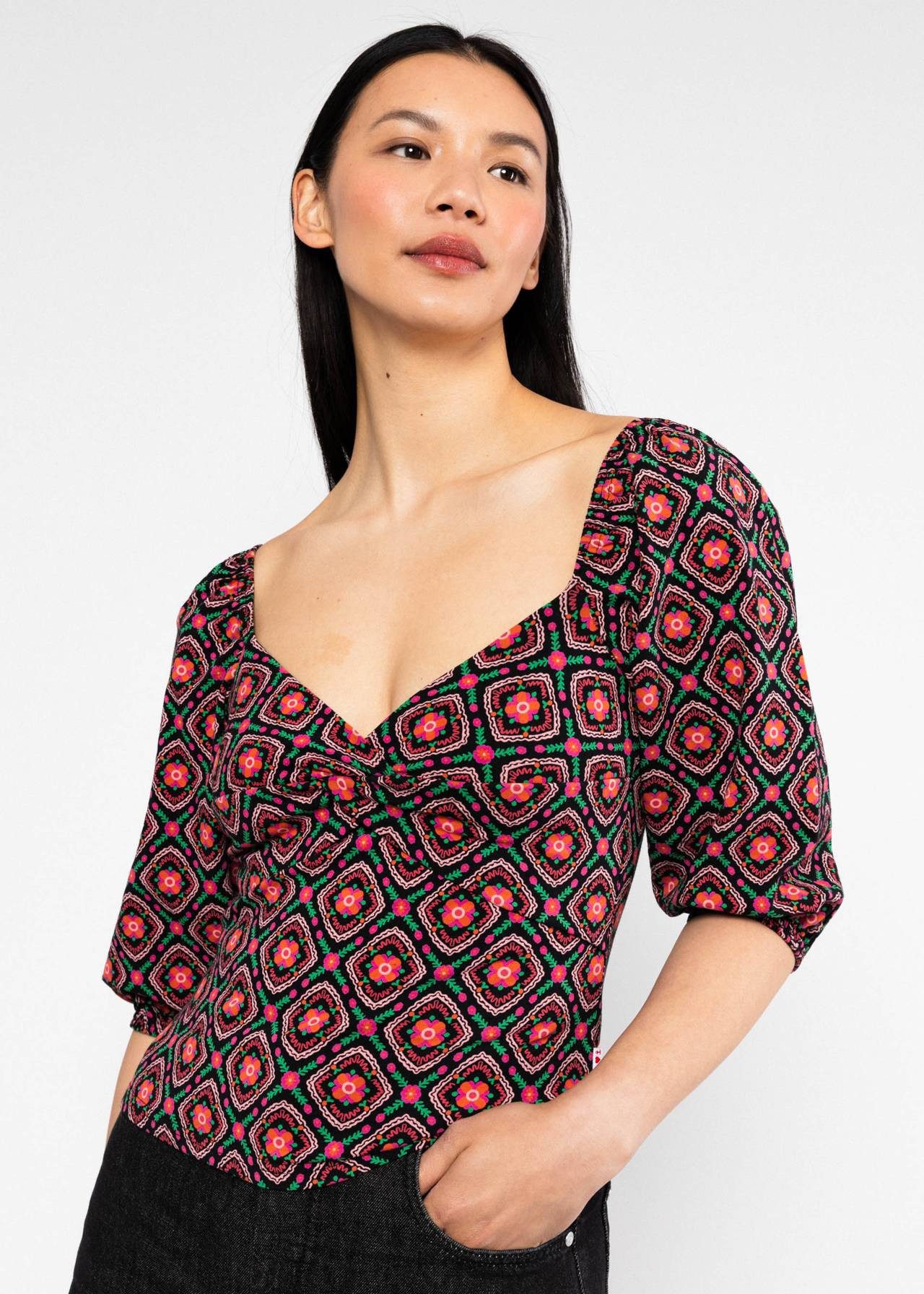 Blutsgeschwister Kurzarmshirt - Jerseyshirt The Picnickeress - T-Shirt Damen - Damen Top