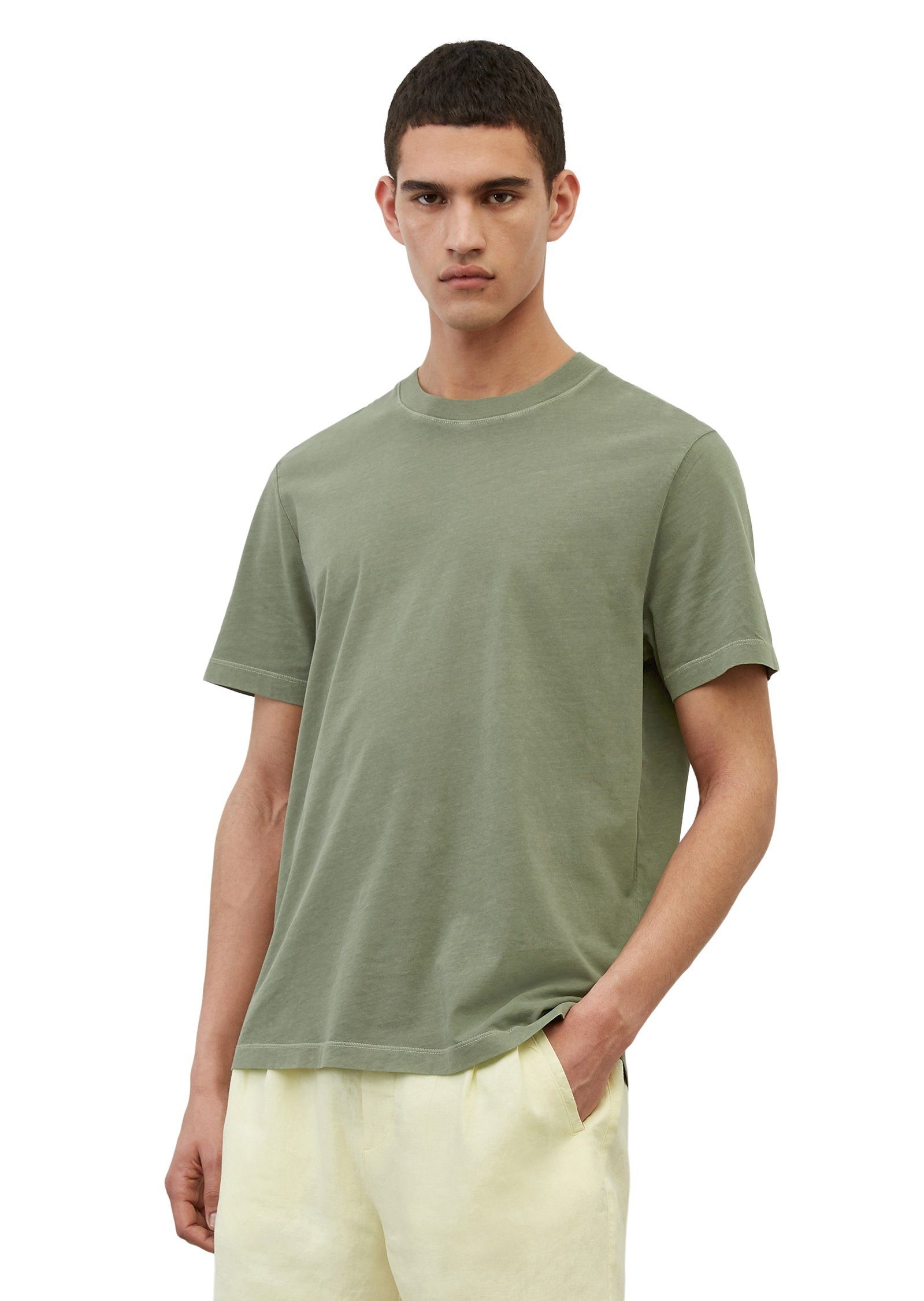 T-Shirt oliv aus reiner (45) Marc Bio-Baumwolle O'Polo