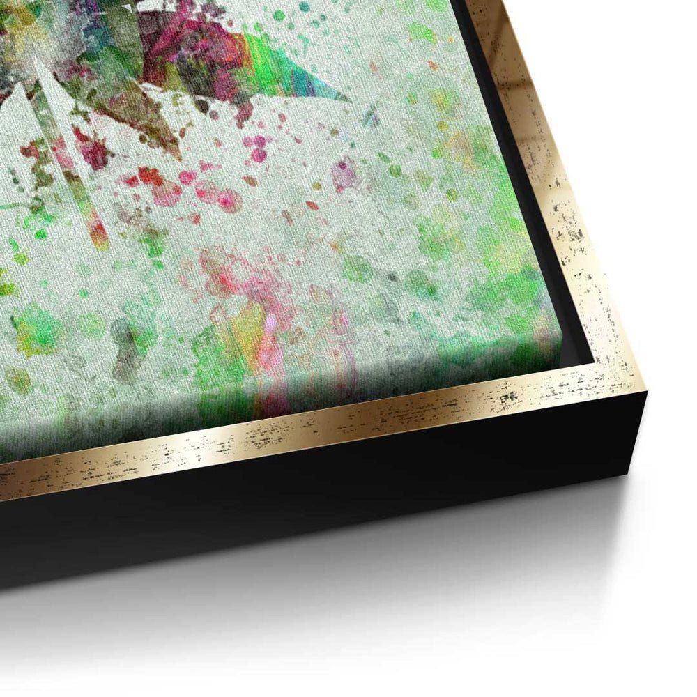 DOTCOMCANVAS® Leinwandbild, Premium Painting ohne Mindset - Art Pop Rahmen Motiva Cannabis - - - Leinwandbild