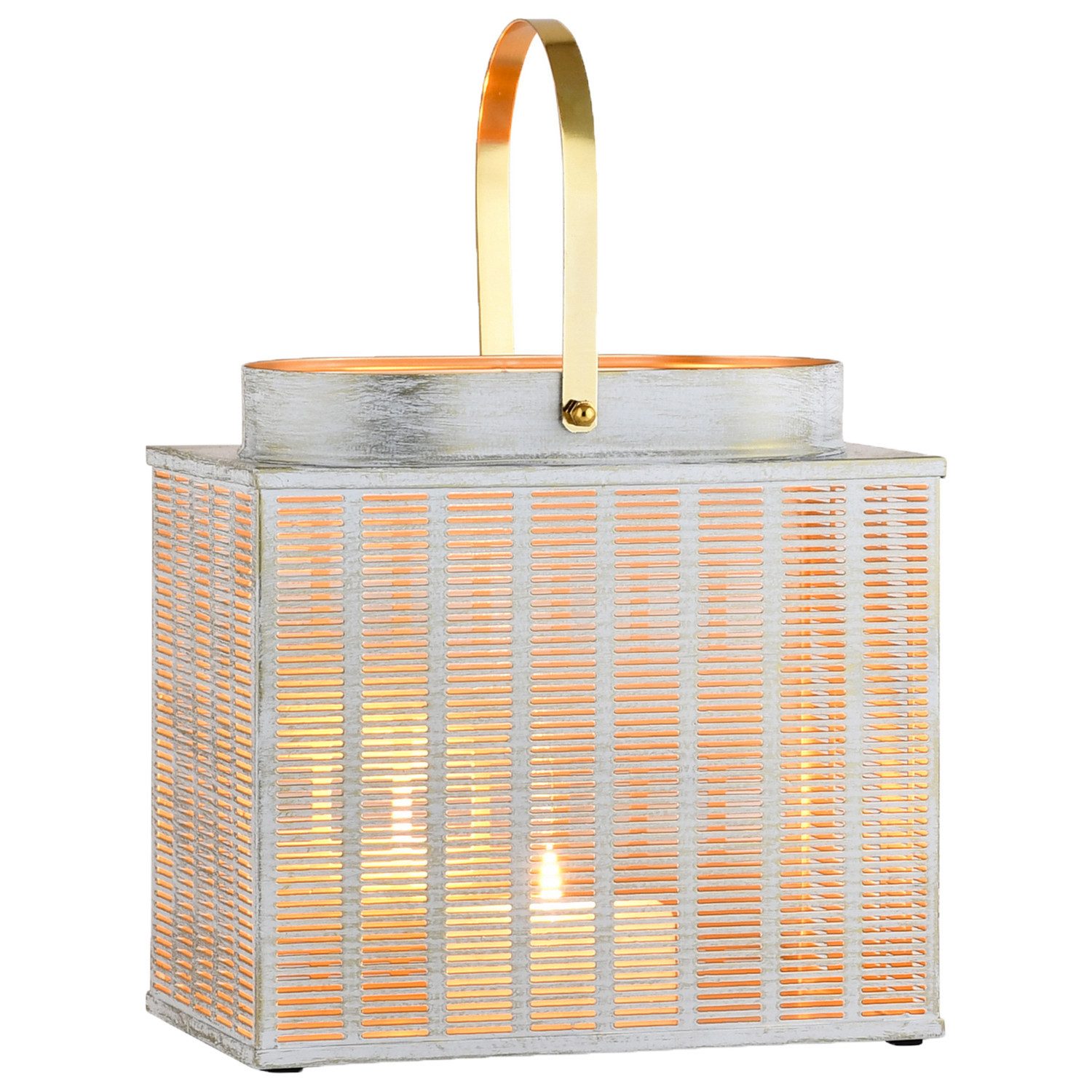 Teelichthalter Boho Windlicht-Laterne Pacom groß modern aus Metall in Schwarz 22 cm