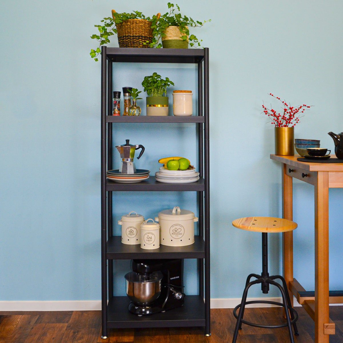 shelfr Regal 5 Ebenen Regal - Industrial Design Metallregal 61x41x170cm Sch günstig online kaufen