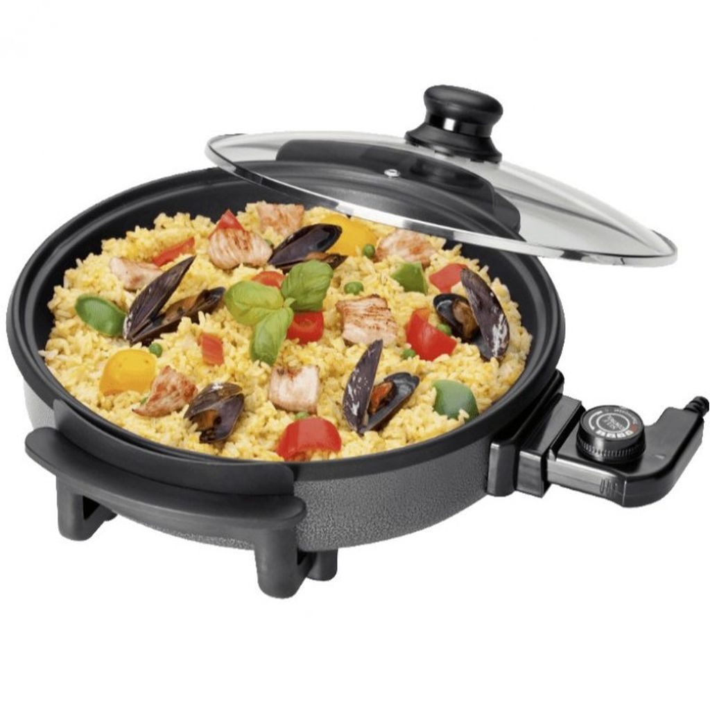 emeco Elektrische Pizzapfanne Elektrische Bratpfanne Pizzapfanne Multipfanne Partypfanne Elektropfan