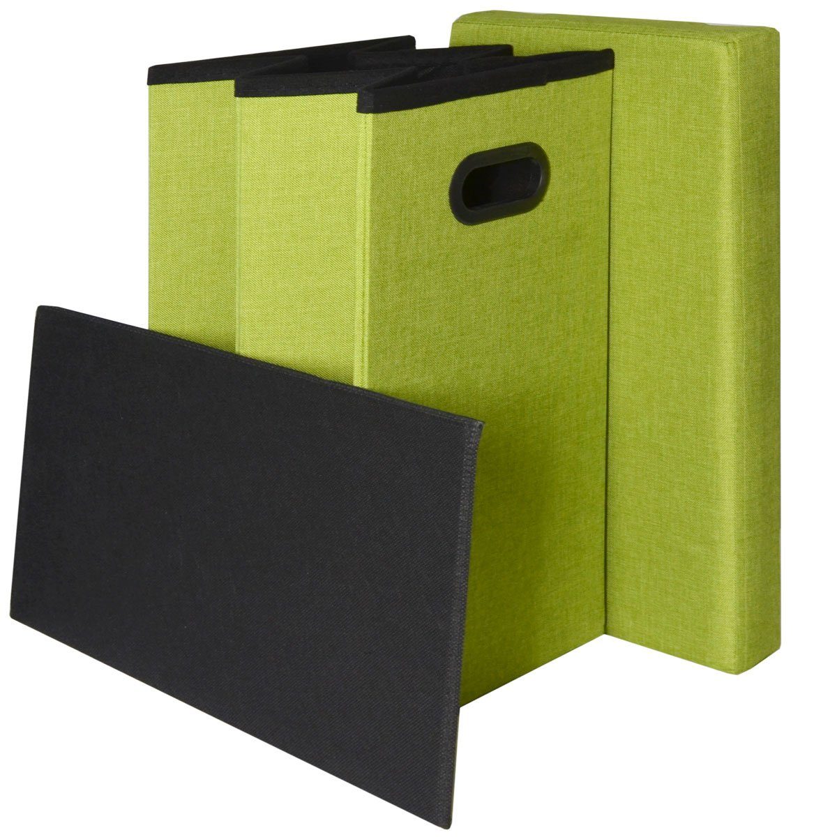 DuneDesign Wäschekorb mit Deckel - 70L Wäschetruhe in Leinenoptik - 50x28x5 günstig online kaufen