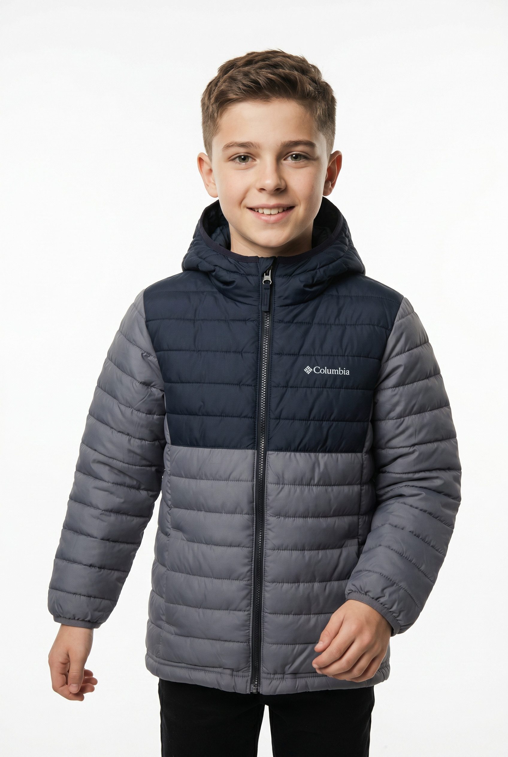 Columbia Steppjacke Powder Lite II Hooded Jacket mit hochschließendem Kragen, wasserabweisend, windabweisend