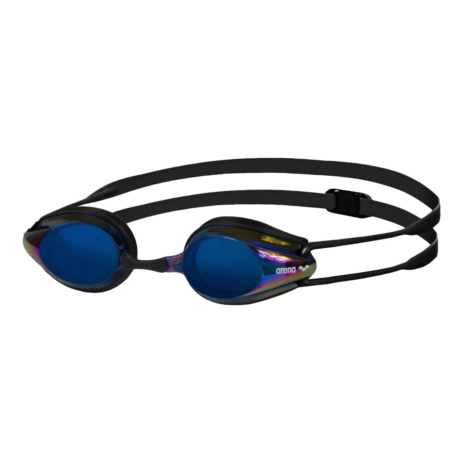 Arena Schwimmbrille Tracks Mirror, mit doppeltem Kopfband für sicheren Halt 74 black - blue multi - black - Outdoor