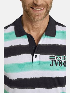 Jan Vanderstorm Poloshirt KARI im Aquarell-Streifen Look