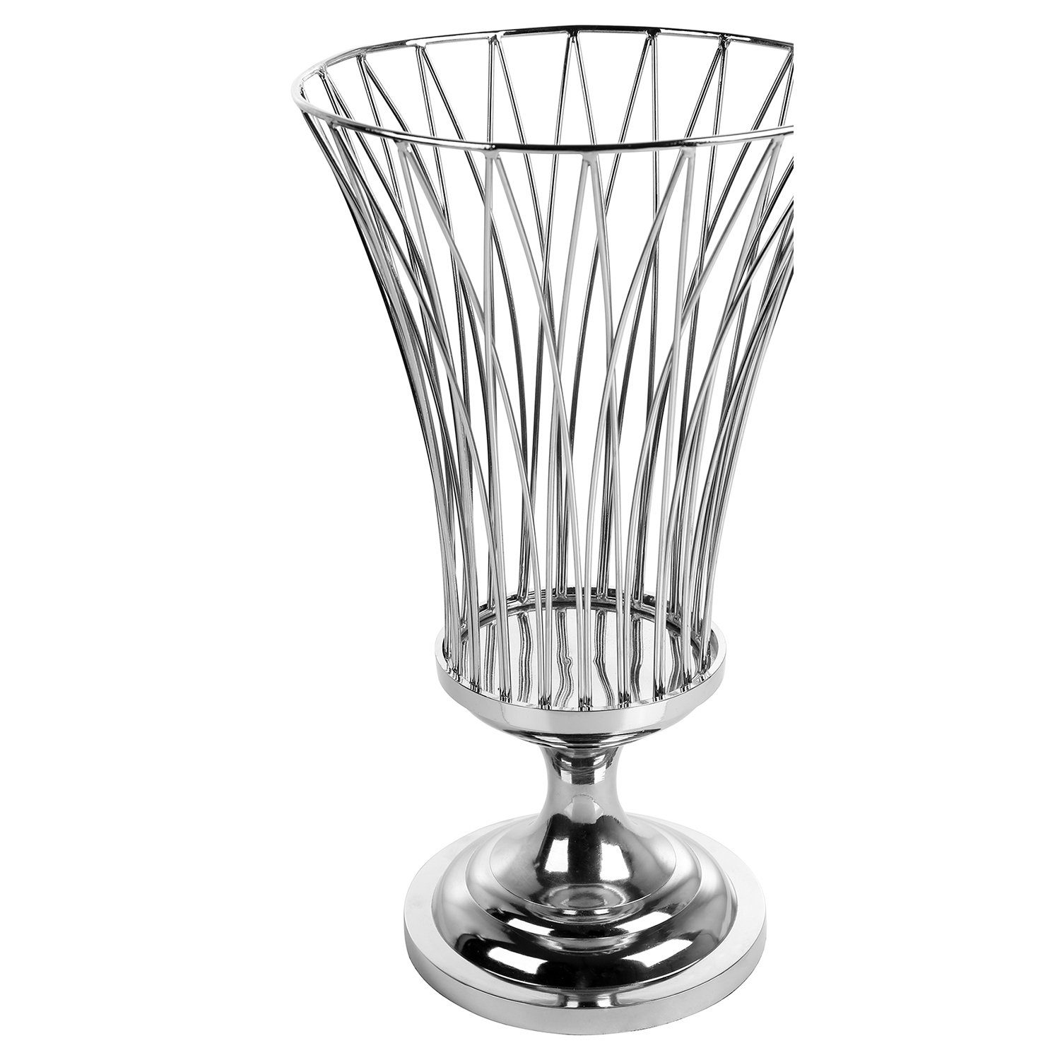 Fink Windlicht ALLEGRA Windlicht - H.43cm x D.25cm - silber - Edelstahl - Wohnzimmer (1 St., Kerzenleuchter - Windlichthalter), Eleganter Kerzenhalter Leuchter - Deko für Innenräume