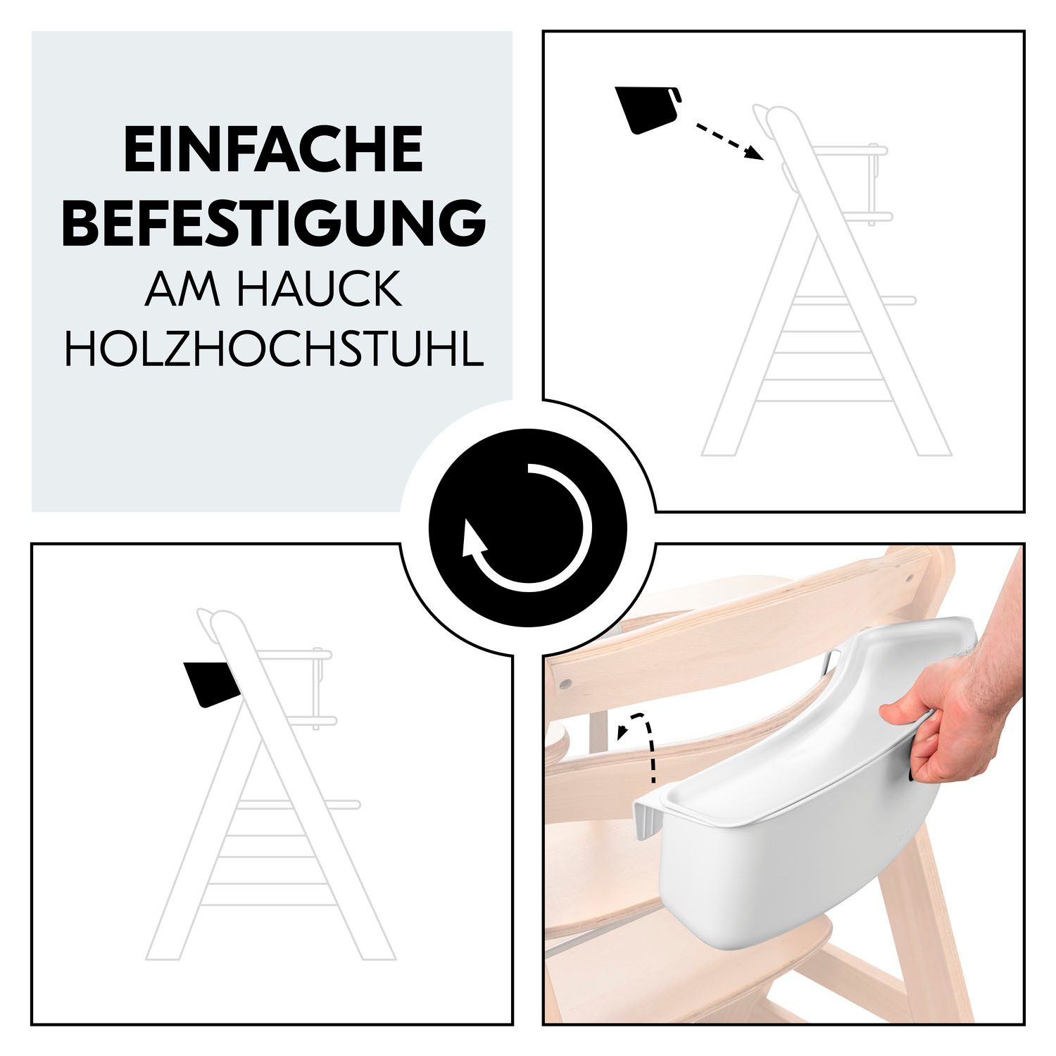 Hauck Aufbewahrungsbox Highchair Box S, Disney Pooh White, für Hochstühle