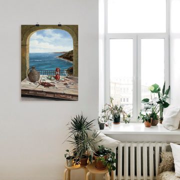 Artland Wandbild Stillleben am Meer, Fensterblick (1 St), als Alubild, Outdoorbild, Leinwandbild, Poster, Wandaufkleber