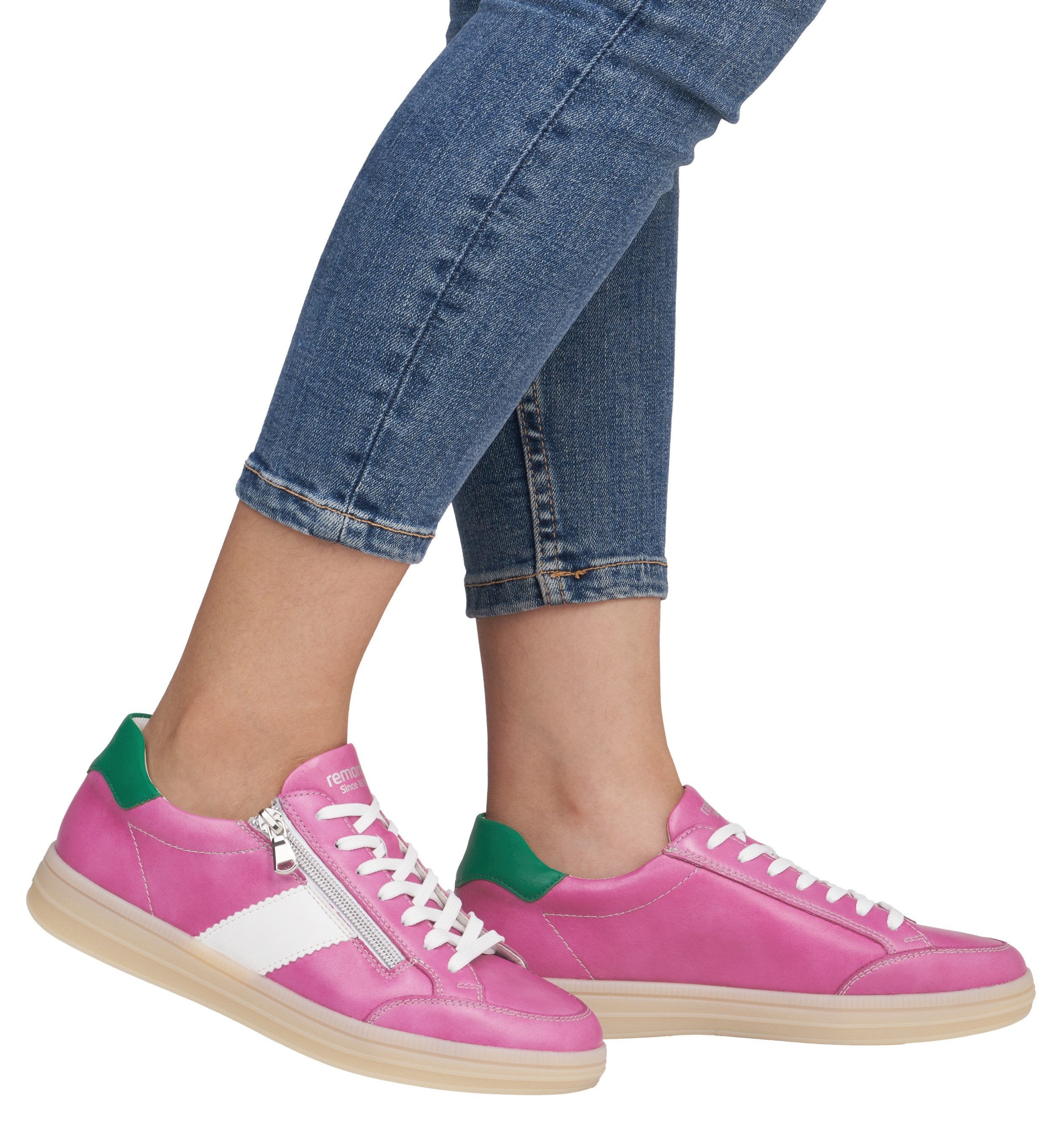 Remonte Plateausneaker, Freizeitschuh, Halbschuh, Schnürschuh, zusätzlichem Reißverschluss