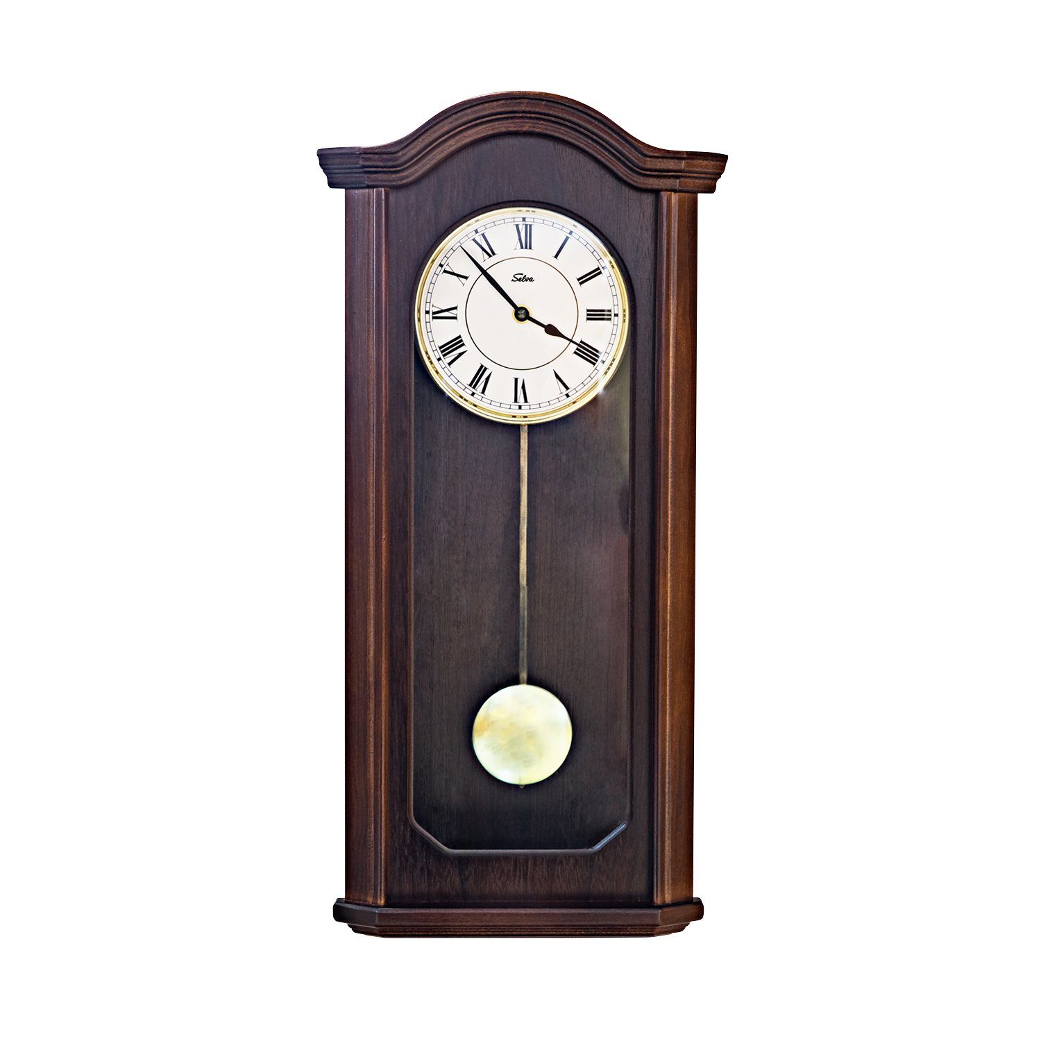 Selva Technik Wanduhr SELVA Quarz-Pendelwanduhr/ Regulator Säntis