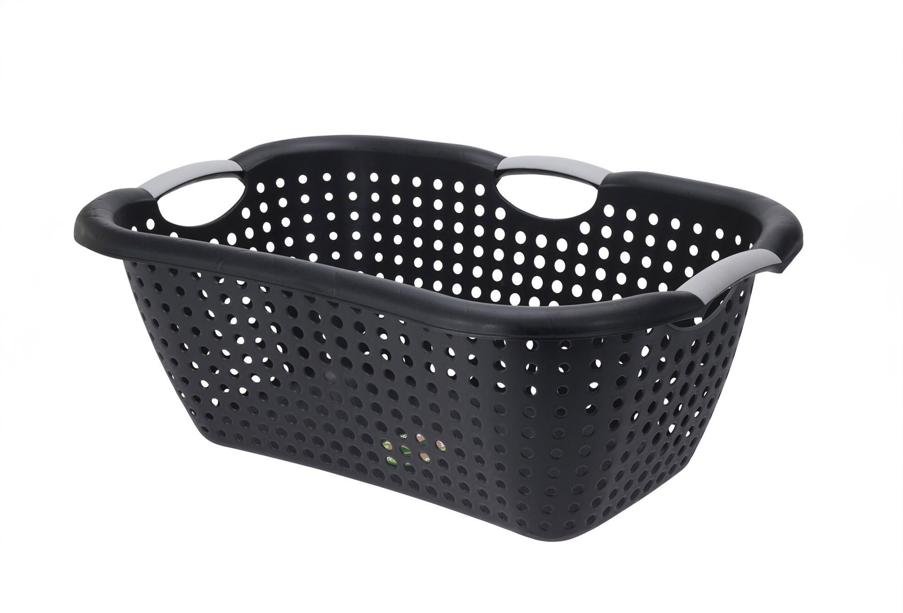 Spetebo Wäschekorb Wäschekorb aus Kunststoff in schwarz - 60 x 40 cm (Packu günstig online kaufen
