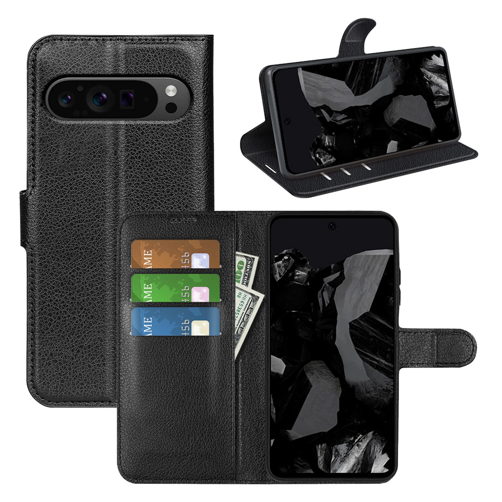 Smartphone-Hülle Hülle Google Pixel 9 Pro XL Handy Tasche Klapphülle Flip Cover Etui